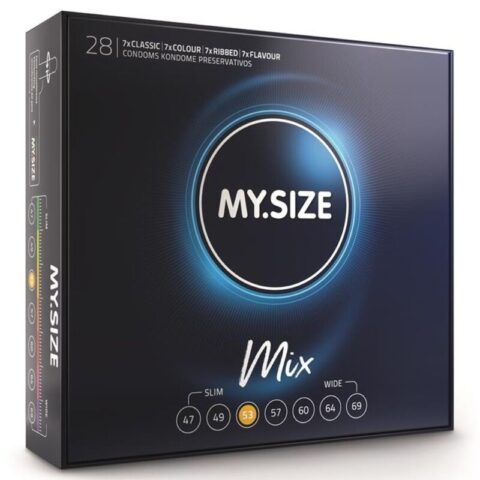 MIX préservatifs 53 MM 28 unités — MY SIZE