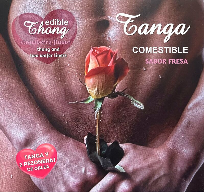 Thong homme+ 2 nipple azyme fraise /es/pt/en/fr/it/