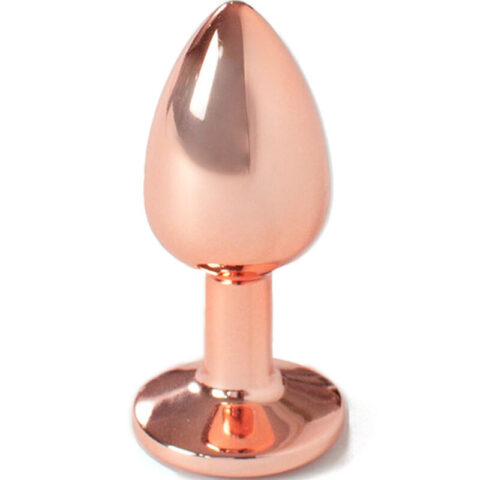 Plug anal en métal OR rose petite taille 7 CM — SECRETPLAY