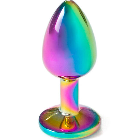 Plug anal en métal arc-en-ciel petite taille 7 CM — SECRETPLAY