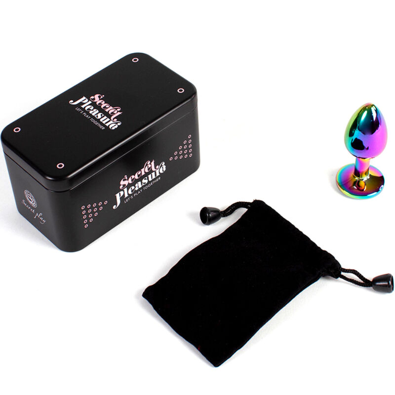 Plug anal en métal arc-en-ciel petite taille 7 CM — SECRETPLAY, vue 4