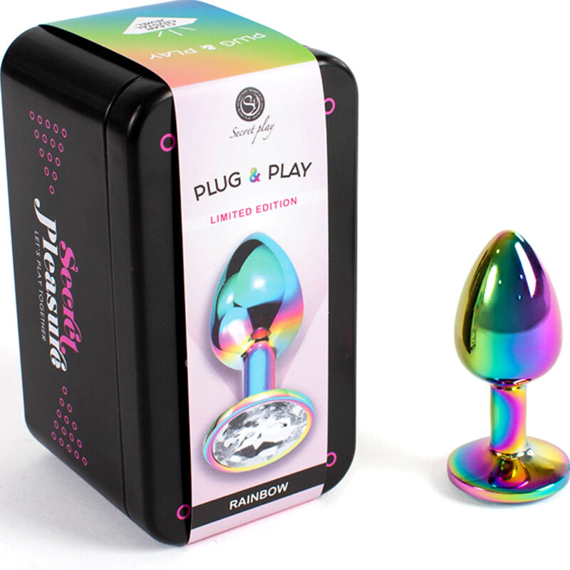 Plug anal en métal arc-en-ciel petite taille 7 CM — SECRETPLAY, vue 2