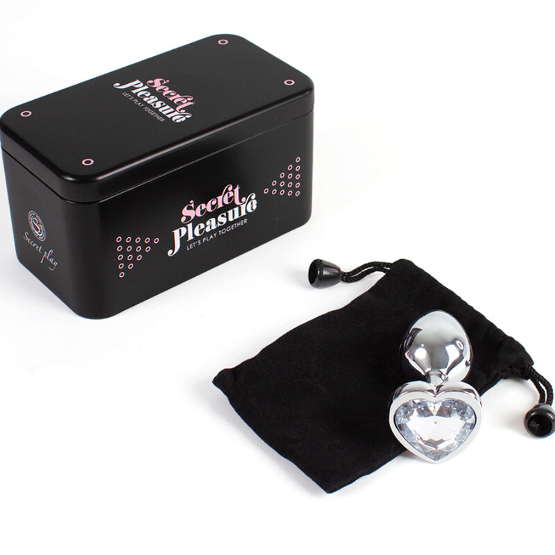 Plug anal en métal coeur cristal clair petite taille 7 CM — SECRETPLAY, vue 4