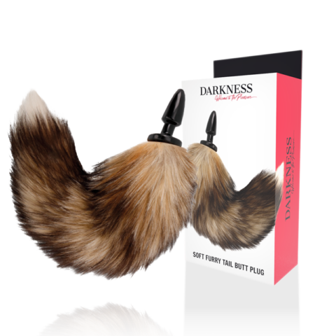 Queue naturelle avec plug anal en silicone 10 CM