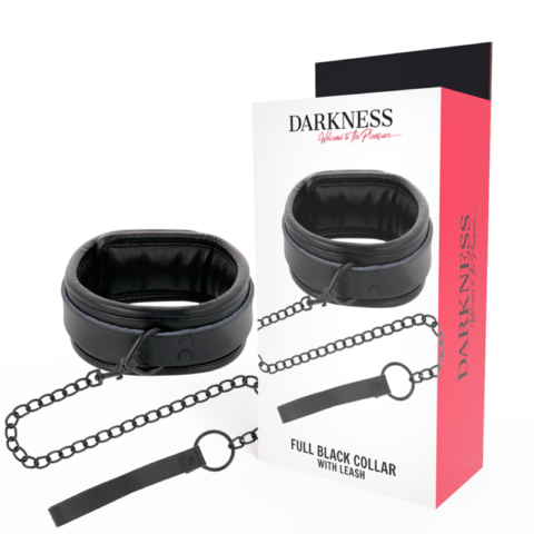 Collier noir avec chaîne — DARKNESS