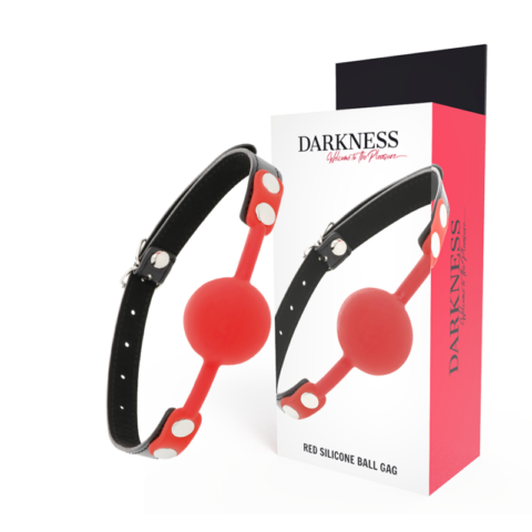 Bâillon en silicone rouge — DARKNESS