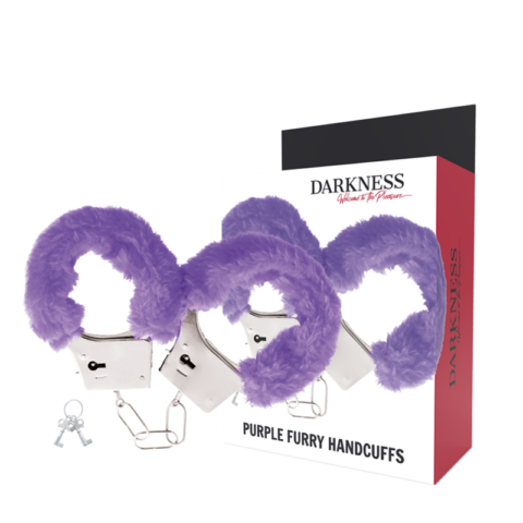 Menottes en métal doublées lilas — DARKNESS