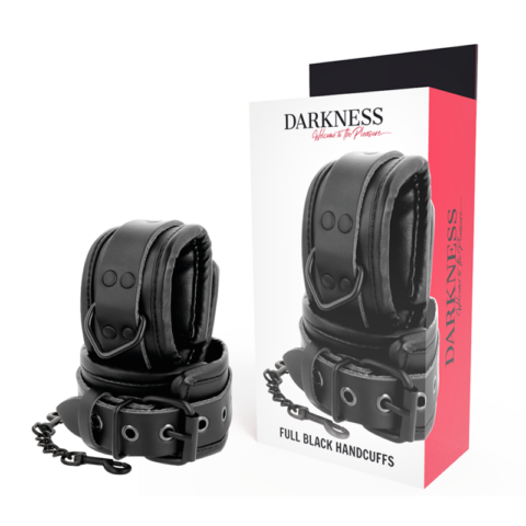 Menottes réglables en cuir noir — DARKNESS