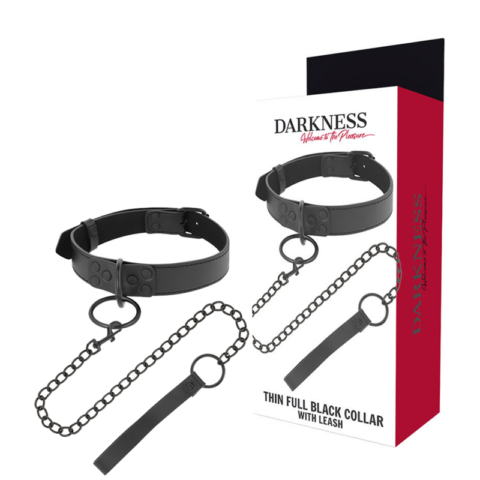 Collier noir avec chaîne — DARKNESS