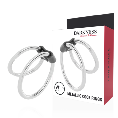 Anneau pénis double en métal — DARKNESS
