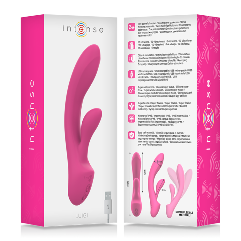 Vibrateur luigi rabbit silicone liquide rose — INTENSE, vue 7