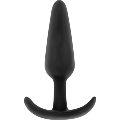 Bouchon anal en silicone hansel avec petite poignée — BLACK&SILVER