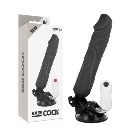 Vibrateur réaliste télécommande noir 20 CM -O- 4 CM — BASECOCK