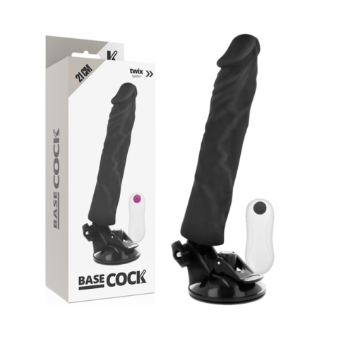 Vibrateur réaliste télécommande noir 21 CM -O- 4 CM