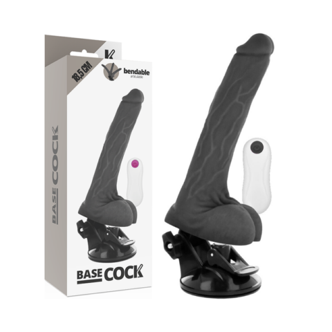 Vibrateur articulable télécommande noir 18.5 CM -O- 4 CM