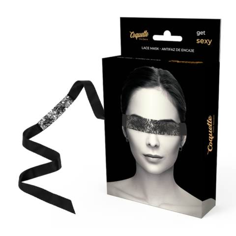 Masque en dentelle noire avec ruban — COQUETTE CHIC DESIRE