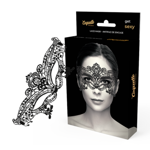 Masque large en dentelle noire — COQUETTE CHIC DESIRE
