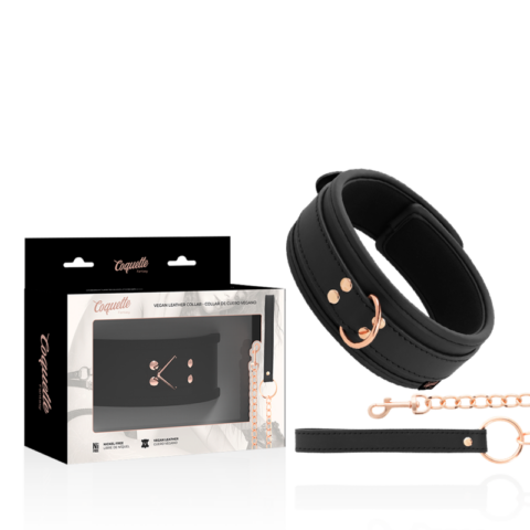Collier fantaisie en cuir végan avec bracelet et doublure en néoprène — COQUETTE CHIC DESIRE