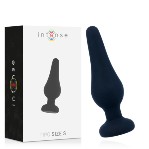 Plug anal pipo S silicone noir 9,8 CM — INTENSE