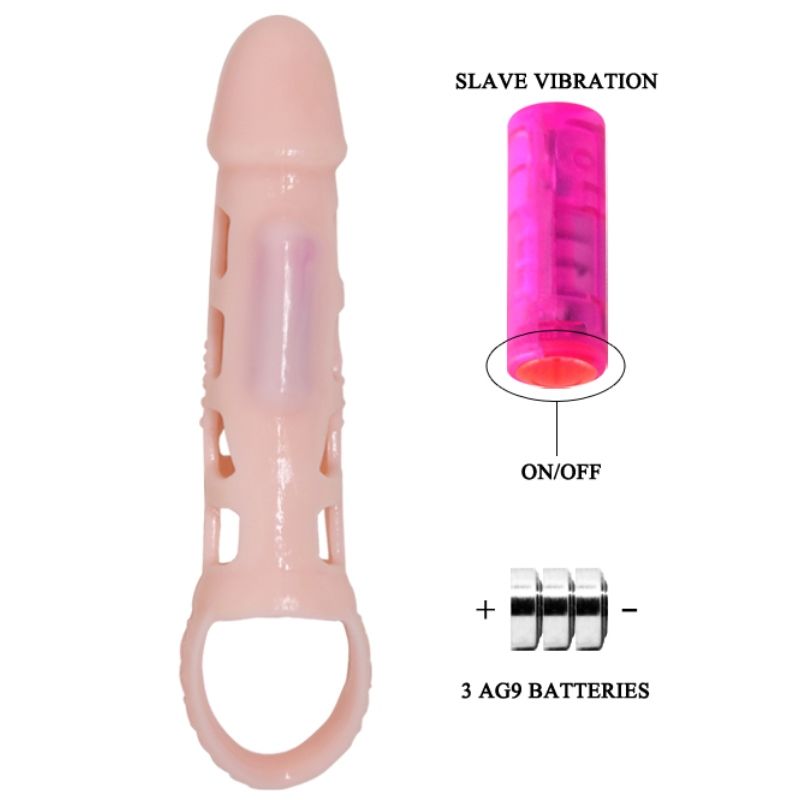 Housse dextension de pénis harrison avec vibration et sangle 13.5 CM — PRETTY LOVE, vue 5