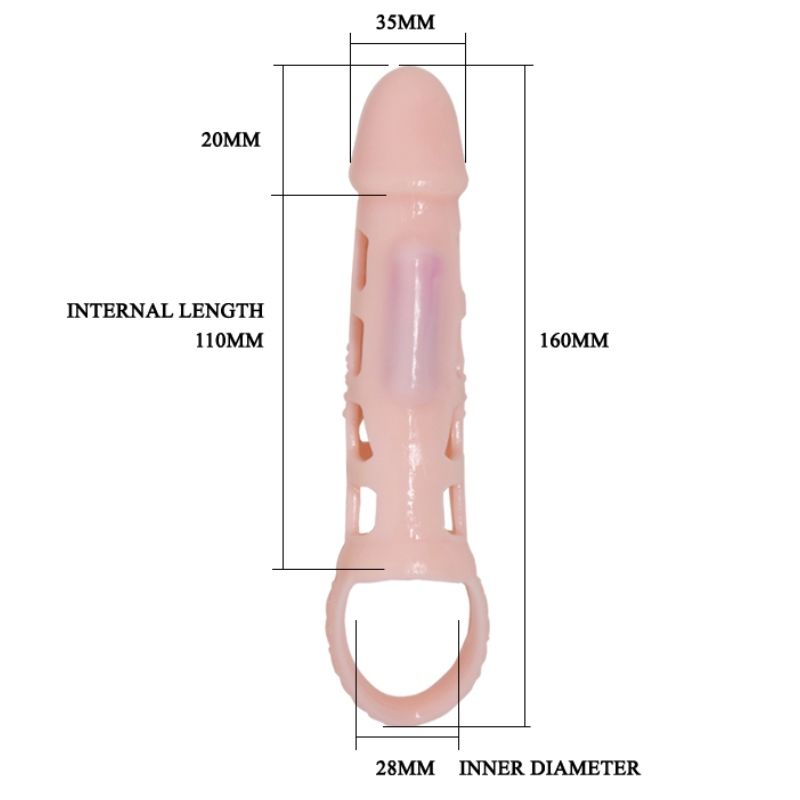 Housse dextension de pénis harrison avec vibration et sangle 13.5 CM — PRETTY LOVE, vue 7