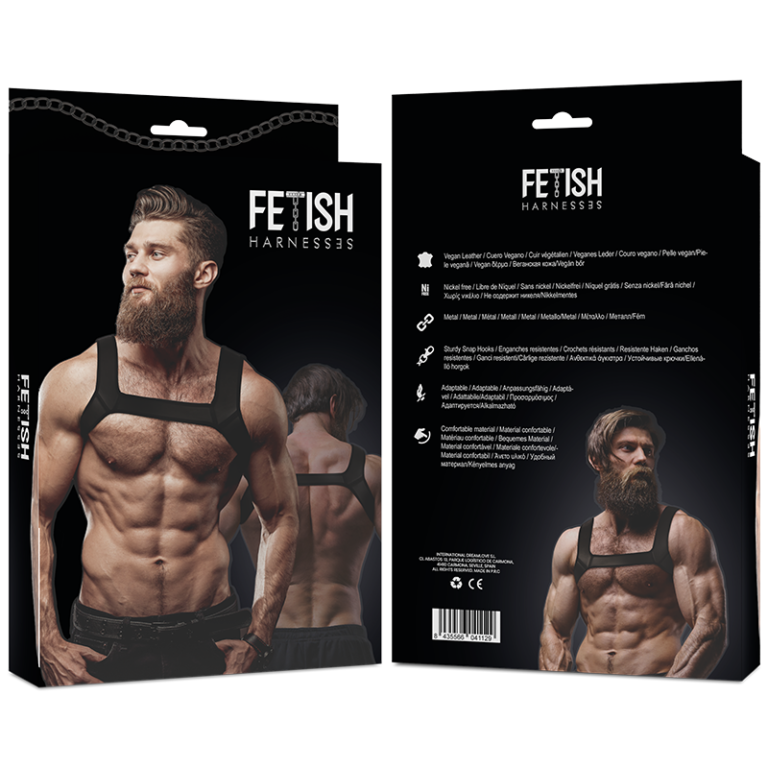 Harnais de poitrine en néoprène pour hommes taille M — FETISH SUBMISSIVE ATTITUDE, vue 6