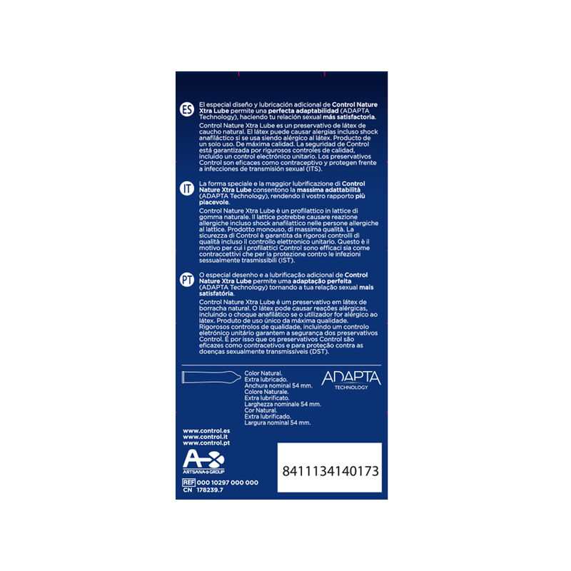 Adapta nature extralube condoms 12 units — CONTROL, vue 2