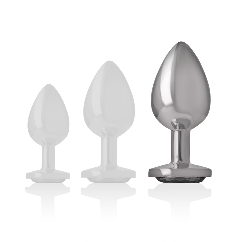 Plug anal métal aluminium coeur blanc taille L — INTENSE, vue 5