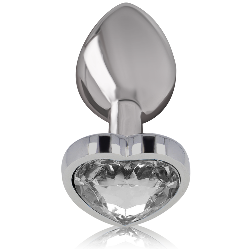 Plug anal métal aluminium coeur blanc taille L — INTENSE, vue 2