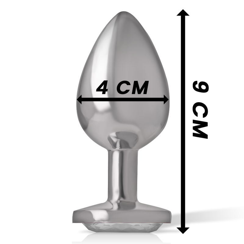 Plug anal métal aluminium coeur blanc taille L — INTENSE, vue 4