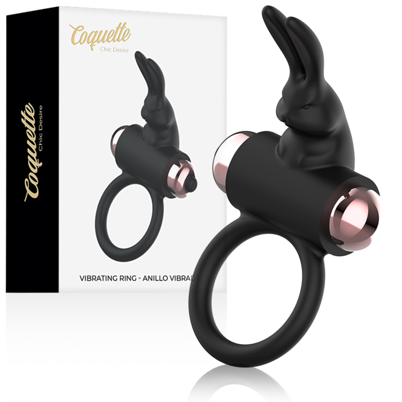 Cockring avec vibrateur noir/ OR — COQUETTE CHIC DESIRE