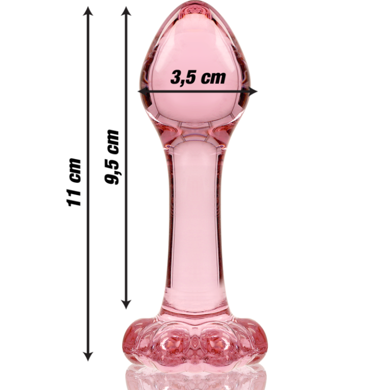 Plug anal modèle 2 verre borosilicate rose 11 CM -O- 3.5 CM — NEBULA SERIES BY IBIZA, vue 3