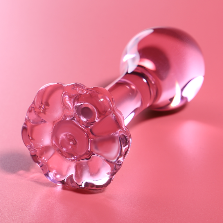Plug anal modèle 2 verre borosilicate rose 11 CM -O- 3.5 CM — NEBULA SERIES BY IBIZA