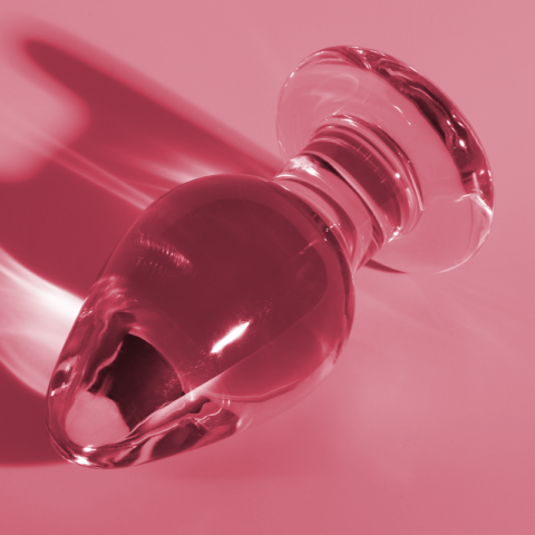 Plug anal modèle 3 verre borosilicate rose 11 CM -O- 5 CM — NEBULA SERIES BY IBIZA