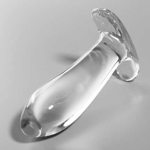 Plug anal modèle 5 verre borosilicate clair 12.5 CM -O- 3.5 CM — NEBULA SERIES BY IBIZA