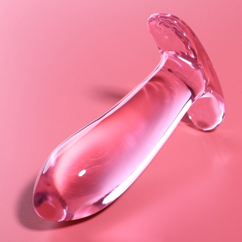 Plug anal modèle 5 verre borosilicate rose 12.5 CM -O- 3.5 CM — NEBULA SERIES BY IBIZA