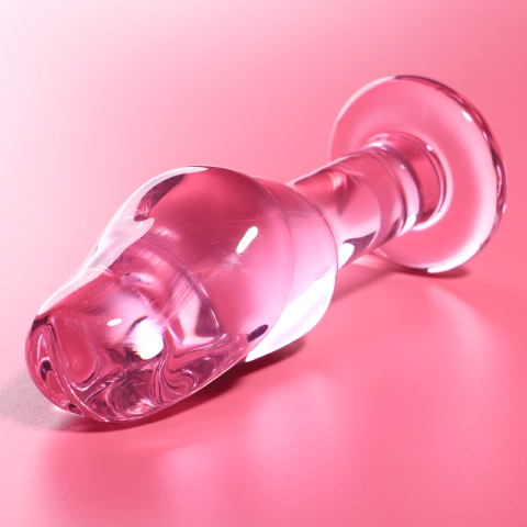 Plug anal modèle 6 verre borosilicate rose 12.5 CM -O- 4 CM — NEBULA SERIES BY IBIZA