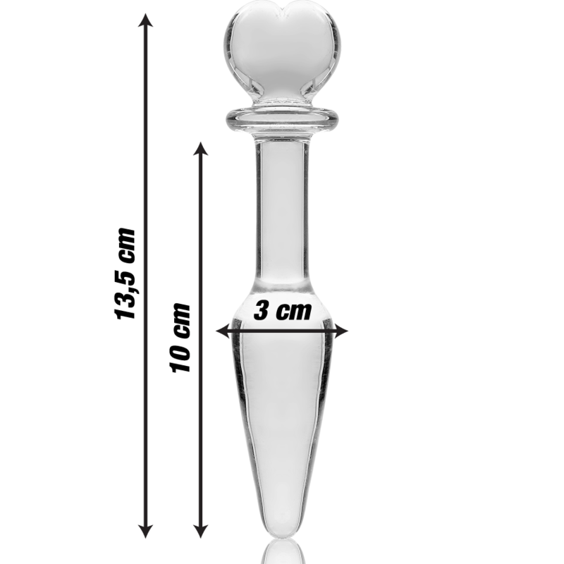 Plug anal modèle 7 verre borosilicate clair 13.5 CM -O- 3 CM — NEBULA SERIES BY IBIZA, vue 3