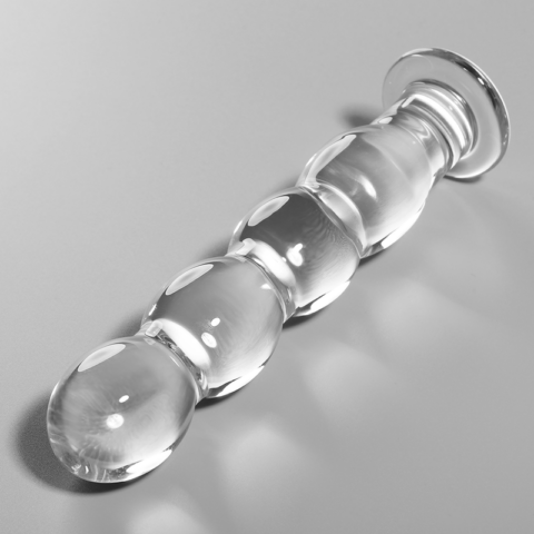 Modèle 10 gode en verre borosilicate clair 16.5 CM -O- 3.5 CM — NEBULA SERIES BY IBIZA