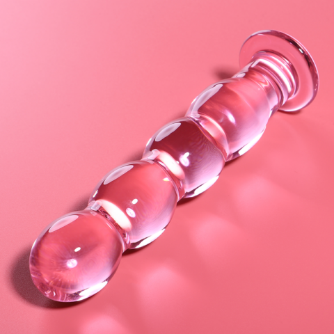 Modèle 10 gode en verre borosilicate rose 16.5 CM -O- 3.5 CM — NEBULA SERIES BY IBIZA