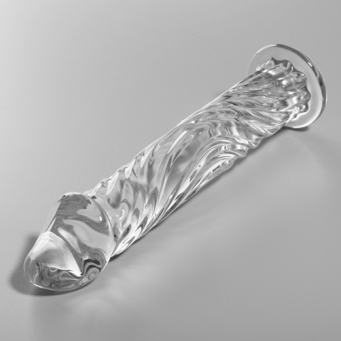 Modèle 12 gode en verre borosilicate clair 17 CM -O- 3.5 CM — NEBULA SERIES BY IBIZA