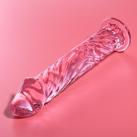 Modèle 12 gode en verre borosilicate rose 17 CM -O- 3.5 CM — NEBULA SERIES BY IBIZA