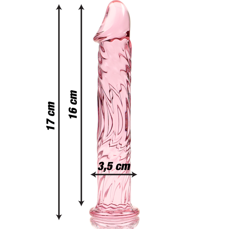 Modèle 12 gode en verre borosilicate rose 17 CM -O- 3.5 CM — NEBULA SERIES BY IBIZA, vue 3