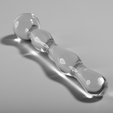 Modèle 13 gode en verre borosilicate clair 18 CM -O- 3.5 CM — NEBULA SERIES BY IBIZA