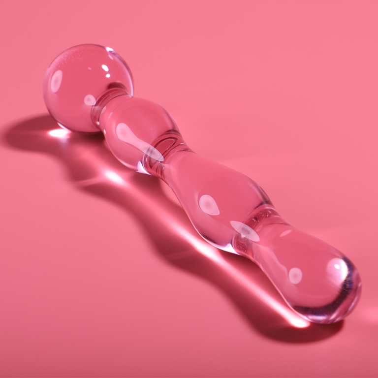 Modèle 13 gode en verre borosilicate rose 18 CM -O- 3.5 CM — NEBULA SERIES BY IBIZA