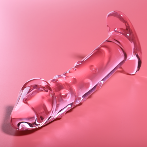 Modèle 19 gode en verre borosilicate rose 18.5 CM -O- 4 CM — NEBULA SERIES BY IBIZA