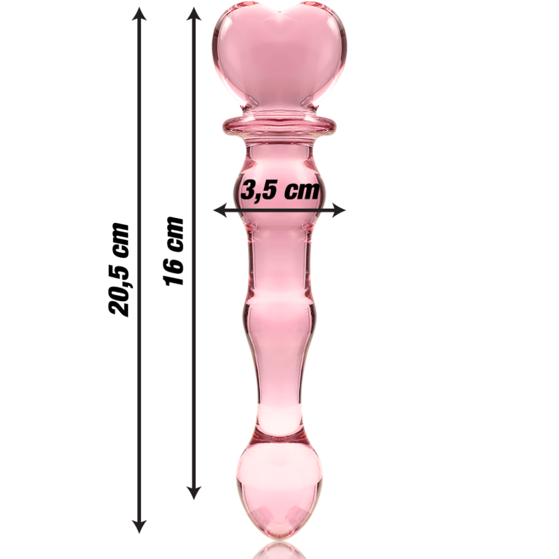 Modèle 21 gode en verre borosilicate rose 20.5 CM -O- 3.5 CM — NEBULA SERIES BY IBIZA, vue 3