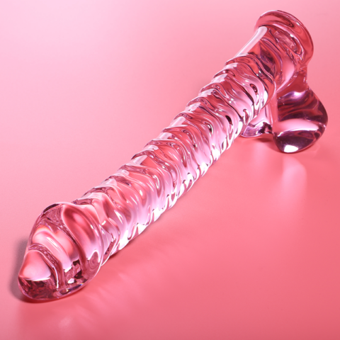 Modèle 23 gode en verre borosilicate rose 21.5 CM -O- 4 CM — NEBULA SERIES BY IBIZA