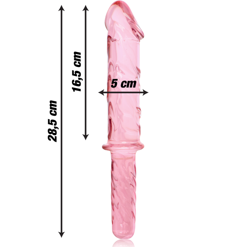 Modèle 24 gode en verre borosilicate rose 28.5 CM -O- 5 CM — NEBULA SERIES BY IBIZA, vue 3