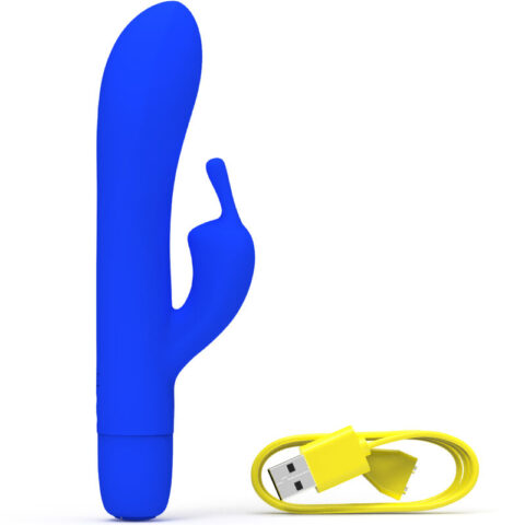 Vibrateur rechargeable classique bwild bunny infinite silicone bleu — B SWISH
